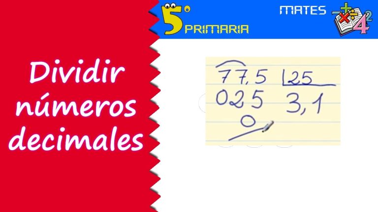 Aprendiendo divisiones con decimales: un método divertido para estudiantes de 5º de primaria