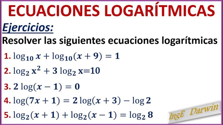 Descubre la solución a ecuaciones logarítmicas: ejercicios resueltos